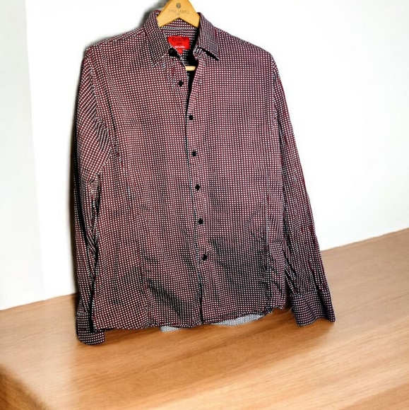 Patron Cito Red Label Sz L Men's Red and Black Checkered Shirt - Picture 1 of 6
